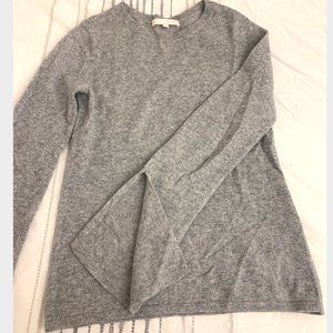 The Cashmere Project Grey Split-Sleeve Sweater XS